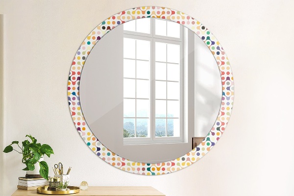 Miroir rond cadre avec impression Transparent multiples