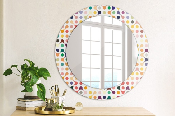 Miroir rond cadre avec impression Transparent multiples