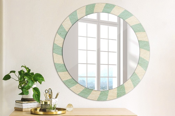 Miroir rond avec décoration Modèle pastel rétro