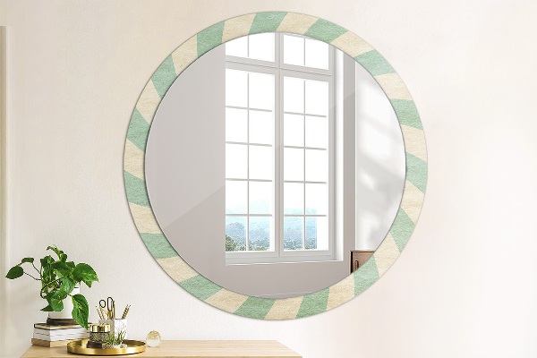 Miroir rond avec décoration Modèle pastel rétro