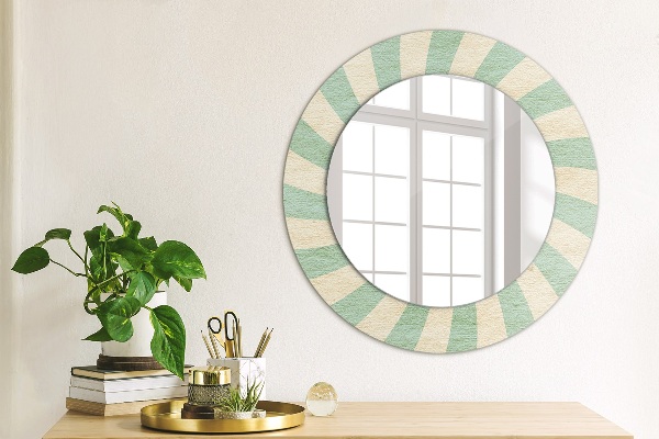 Miroir rond avec décoration Modèle pastel rétro