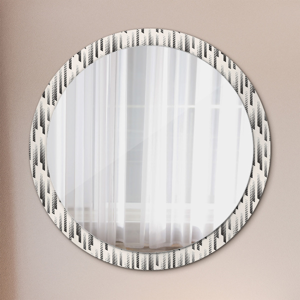 Miroir rond avec décoration Motif rayé