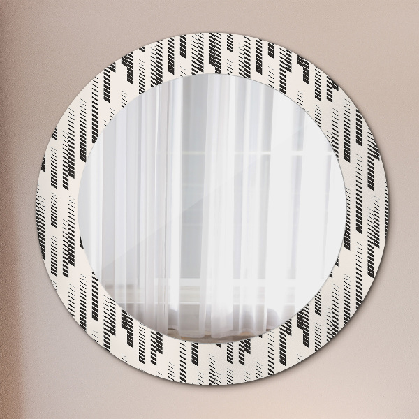 Miroir rond avec décoration Motif rayé