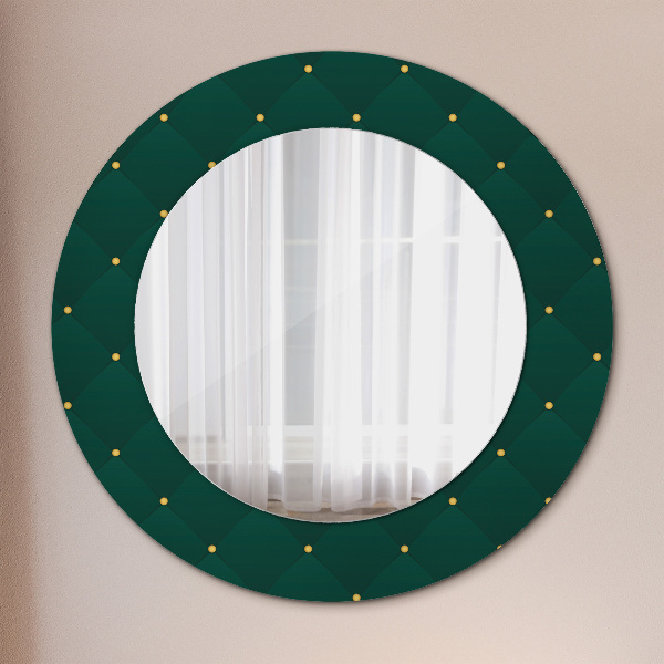 Miroir rond avec décoration Modèle de luxe vert