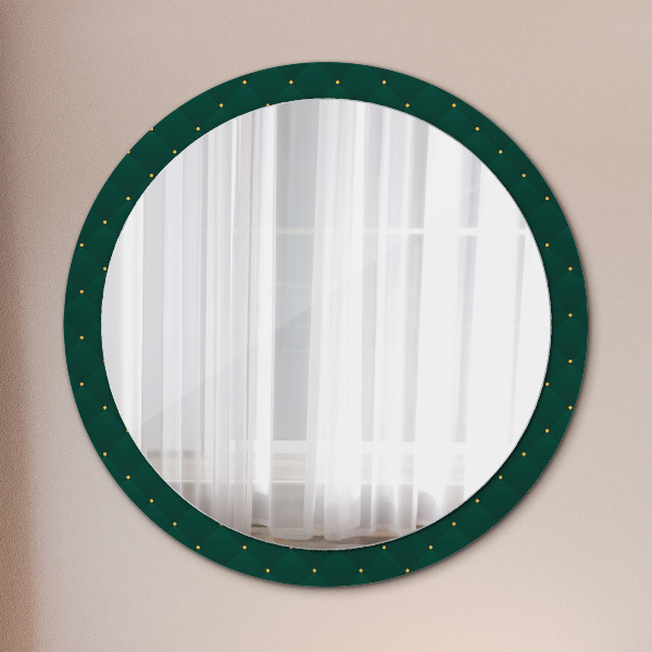 Miroir rond avec décoration Modèle de luxe vert