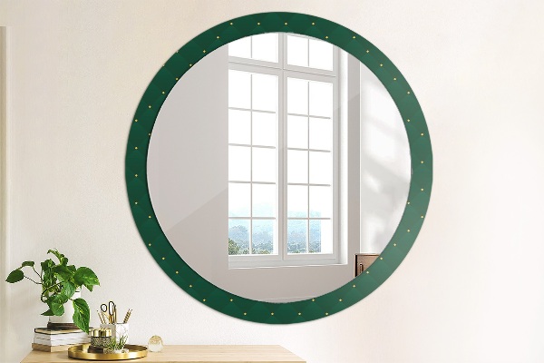 Miroir rond avec décoration Modèle de luxe vert