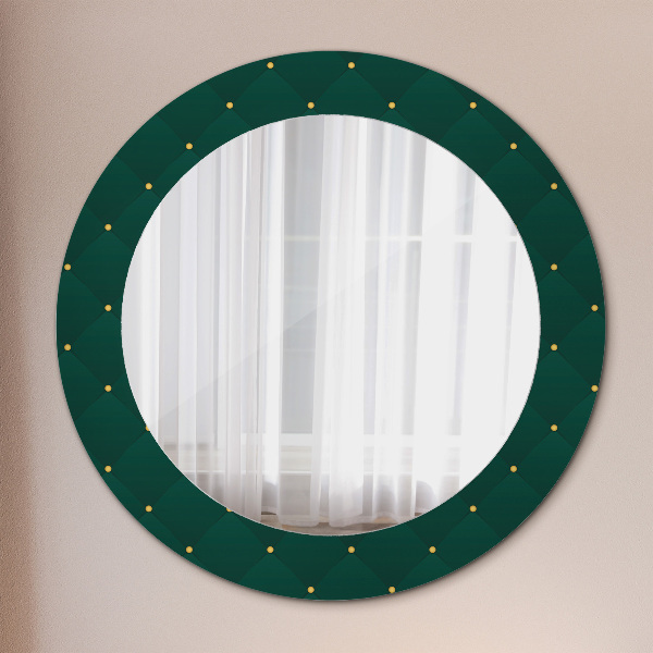 Miroir rond avec décoration Modèle de luxe vert