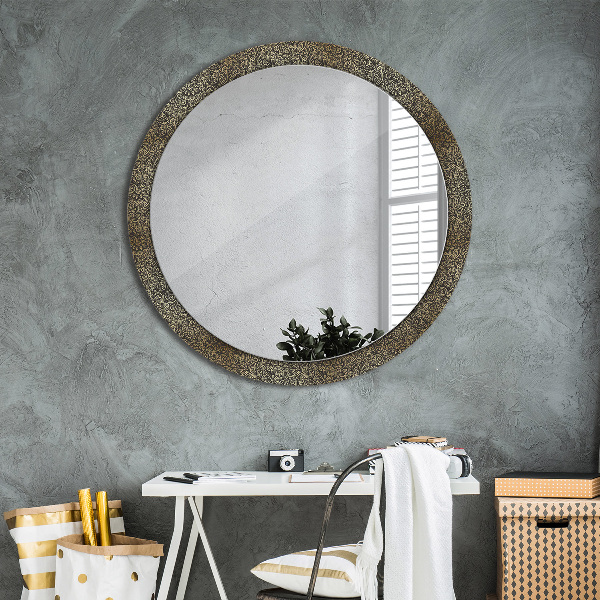Miroir rond avec décoration Ornements dorés