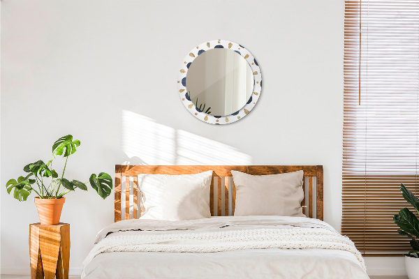 Miroir rond imprimé Mandala de la lune