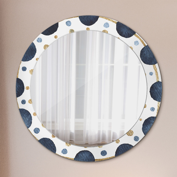 Miroir rond imprimé Mandala de la lune