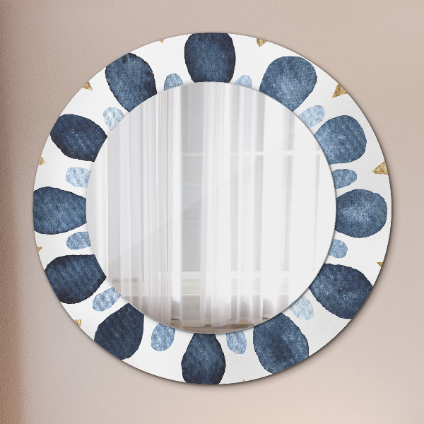 Miroir rond imprimé Mandala de la lune