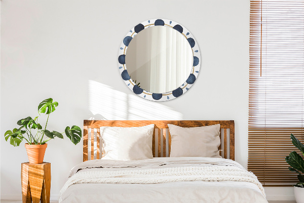 Miroir rond imprimé Mandala de la lune