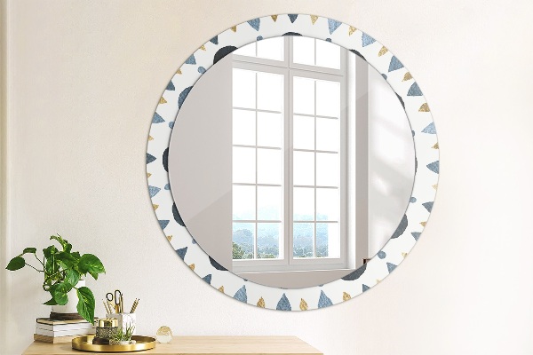 Miroir rond imprimé Mandala de la lune