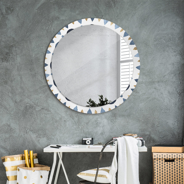 Miroir rond imprimé Mandala de la lune