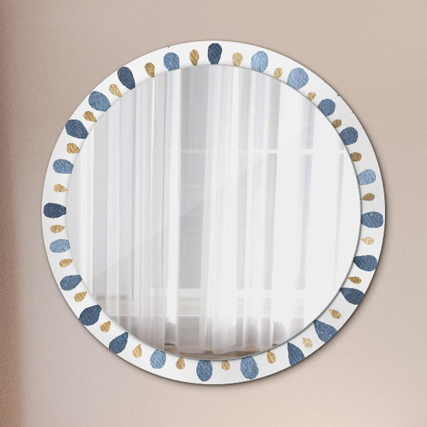 Miroir rond imprimé Mandala de la lune