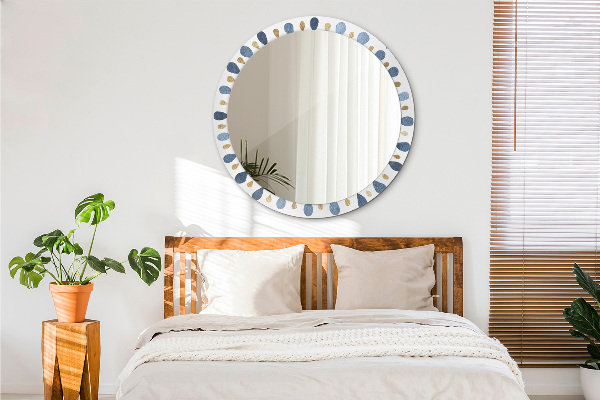 Miroir rond imprimé Mandala de la lune