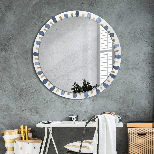 Miroir rond imprimé Mandala de la lune