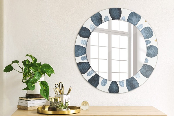 Miroir rond imprimé Mandala de la lune