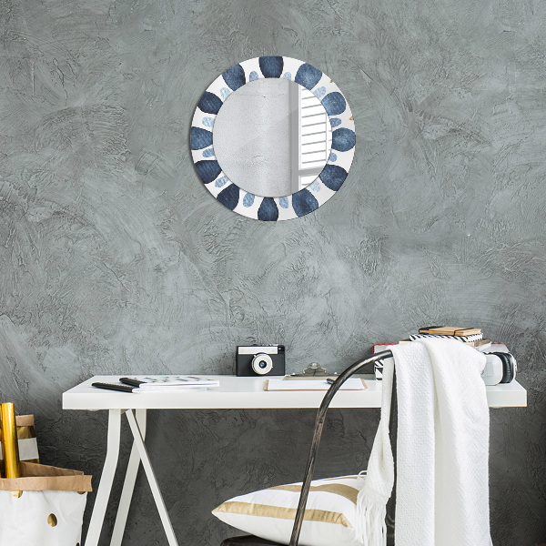 Miroir rond imprimé Mandala de la lune