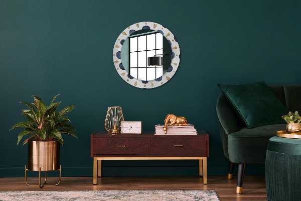 Miroir rond imprimé Mandala de la lune