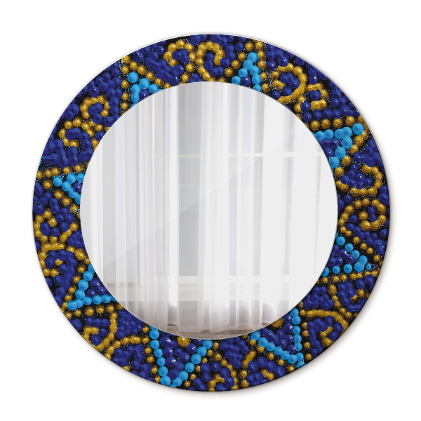 Miroir rond avec décoration Composition décorative