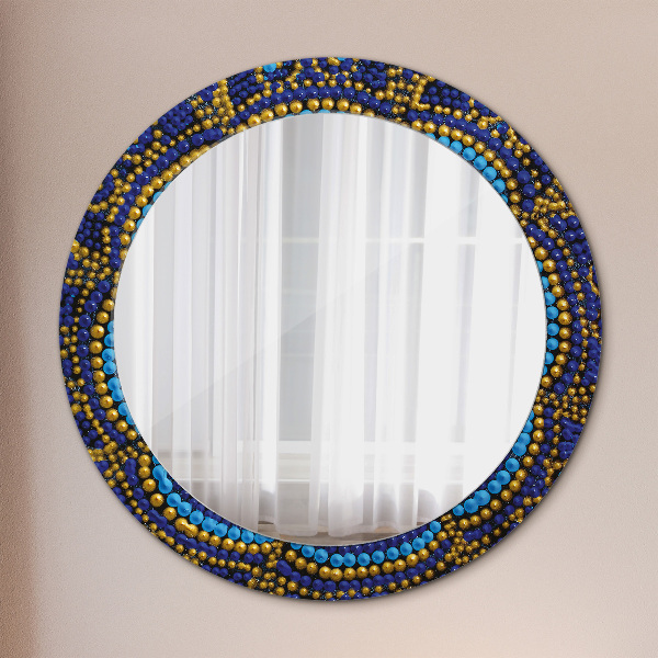 Miroir rond avec décoration Composition décorative