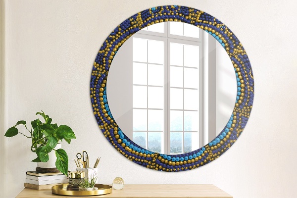 Miroir rond avec décoration Composition décorative