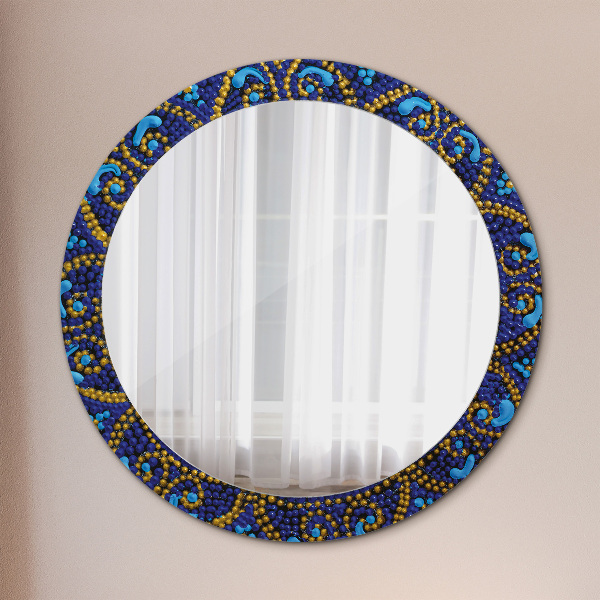Miroir rond avec décoration Composition décorative