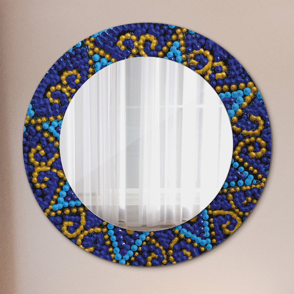 Miroir rond avec décoration Composition décorative