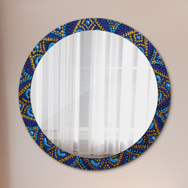 Miroir rond avec décoration Composition décorative