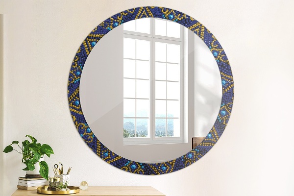 Miroir rond avec décoration Composition décorative