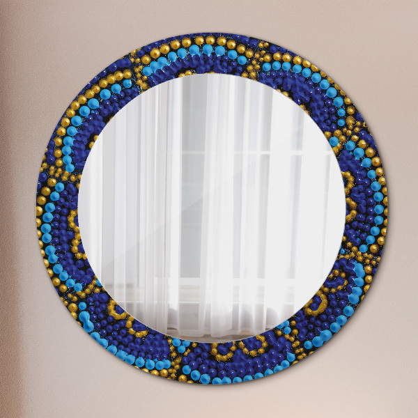 Miroir rond avec décoration Composition décorative