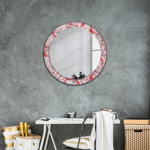 Miroir rond avec décoration Motif flamboyant