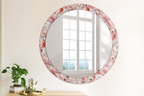 Miroir rond avec décoration Motif flamboyant