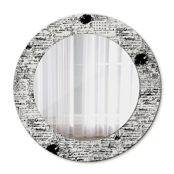 Miroir rond avec décoration Modèle