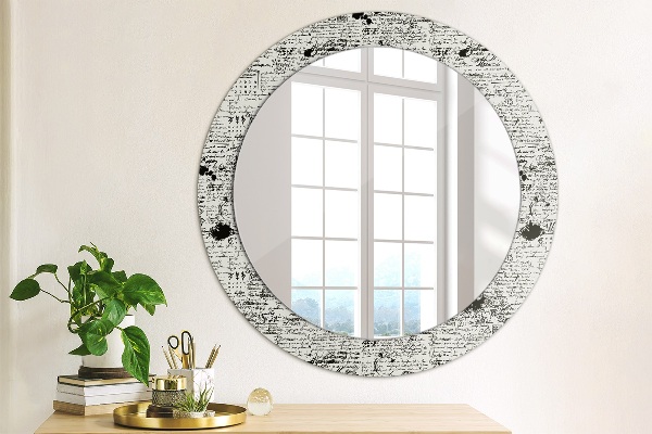Miroir rond avec décoration Modèle