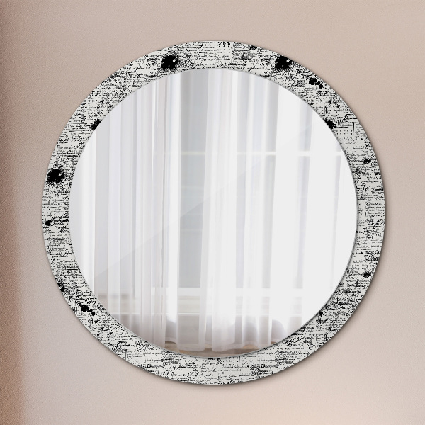 Miroir rond avec décoration Modèle