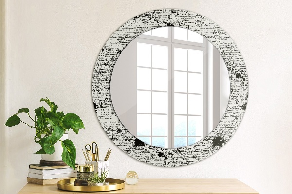 Miroir rond avec décoration Modèle