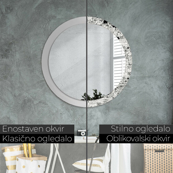 Miroir rond avec décoration Modèle
