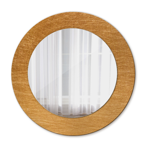 Miroir rond avec décoration Surface métallique