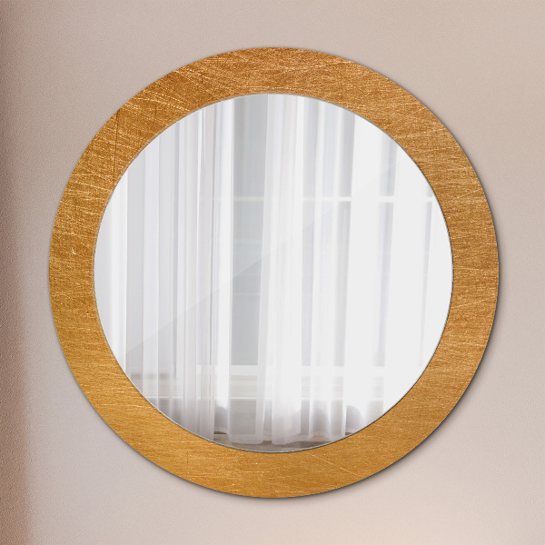 Miroir rond avec décoration Surface métallique