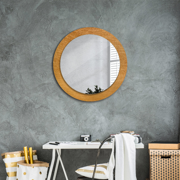 Miroir rond avec décoration Surface métallique