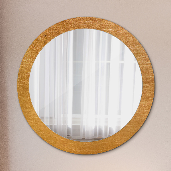 Miroir rond avec décoration Surface métallique