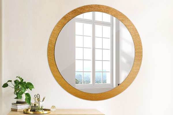 Miroir rond avec décoration Surface métallique