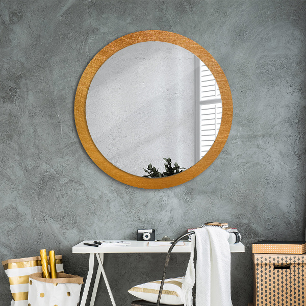 Miroir rond avec décoration Surface métallique