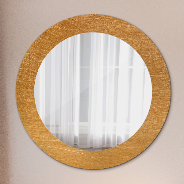 Miroir rond avec décoration Surface métallique