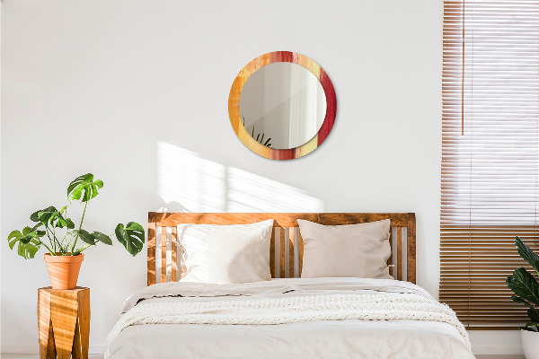 Miroir rond avec décoration Image abstraite