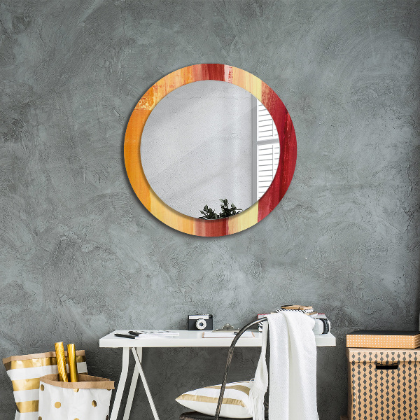 Miroir rond avec décoration Image abstraite