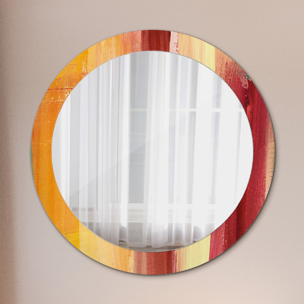 Miroir rond avec décoration Image abstraite