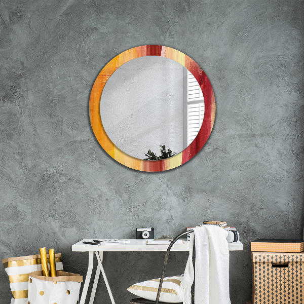 Miroir rond avec décoration Image abstraite